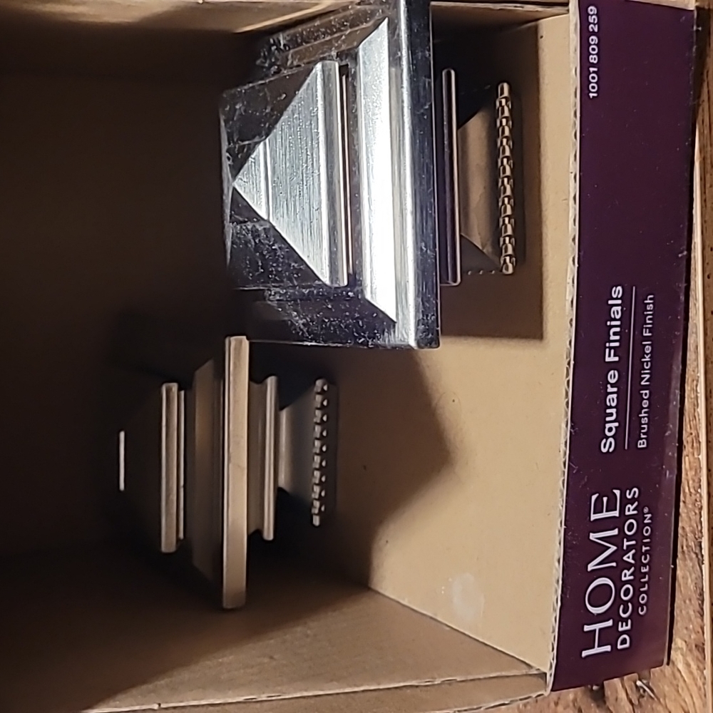 Square curtain  rod ends